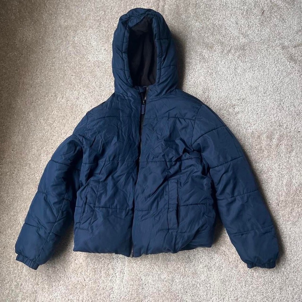 tech swiss blue childrens puffer coat